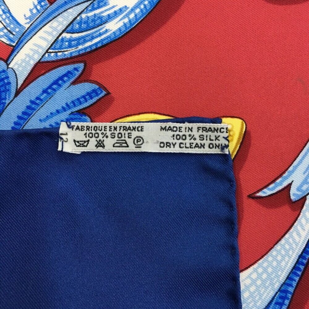 045182P (S2) Hermes Scarf Le Mors A La Conetable Carre 90 Multicolor Silk 100% - Picture 8 of 9